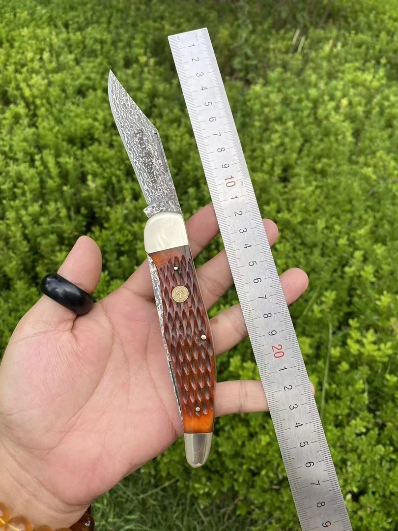 拍品外贸库存牛骨柄德国博克口袋刀家用水果刀