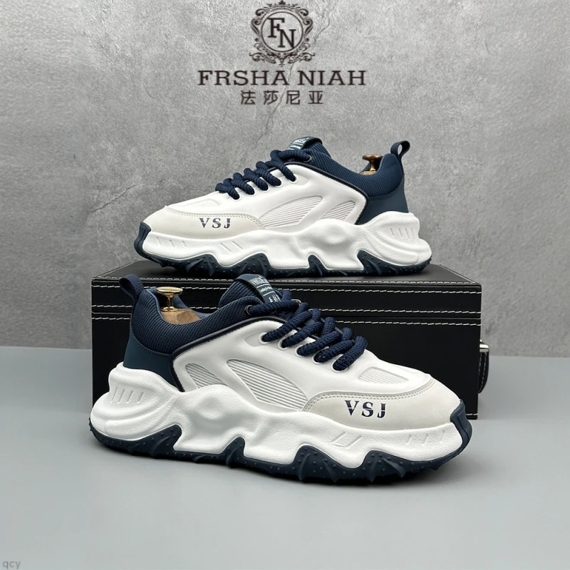 法莎尼亚老爹鞋男春季新款舒适潮流厚底增高休闲运动百搭时尚轻奢