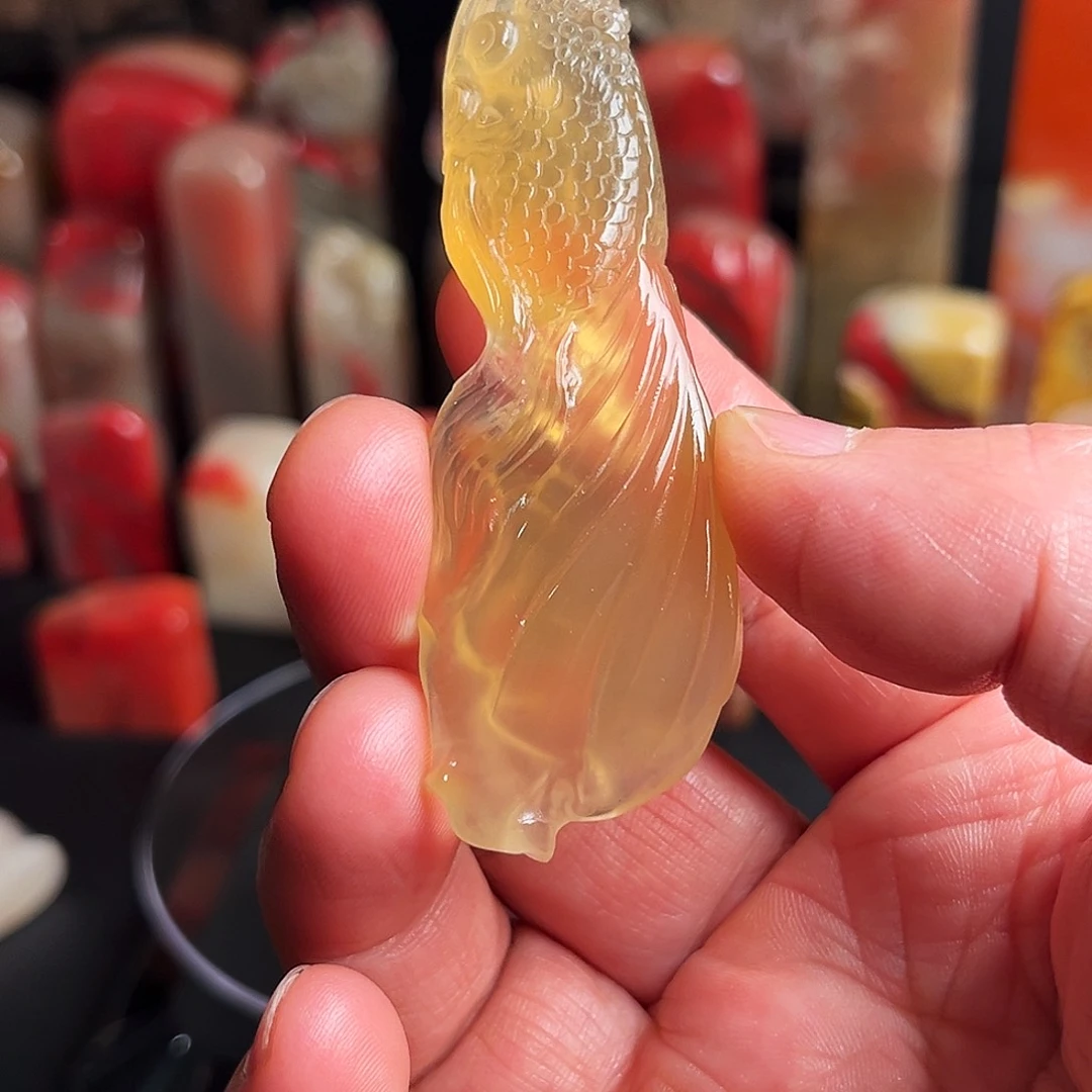 印石巴林石昌化精品玻璃冻挂件