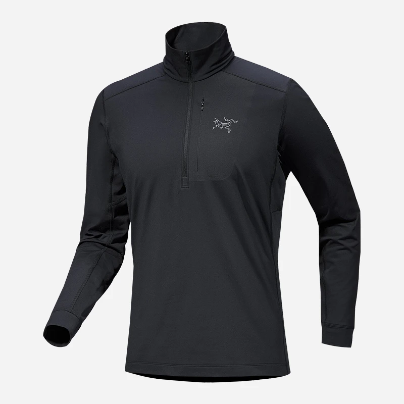 ARC'TERYX/始祖鸟男款Rho LT Zip 立领抓绒速干打底长袖T恤