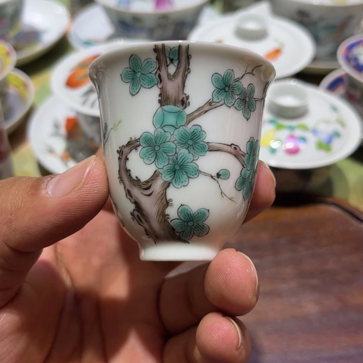 纯手绘精品盖碗杯