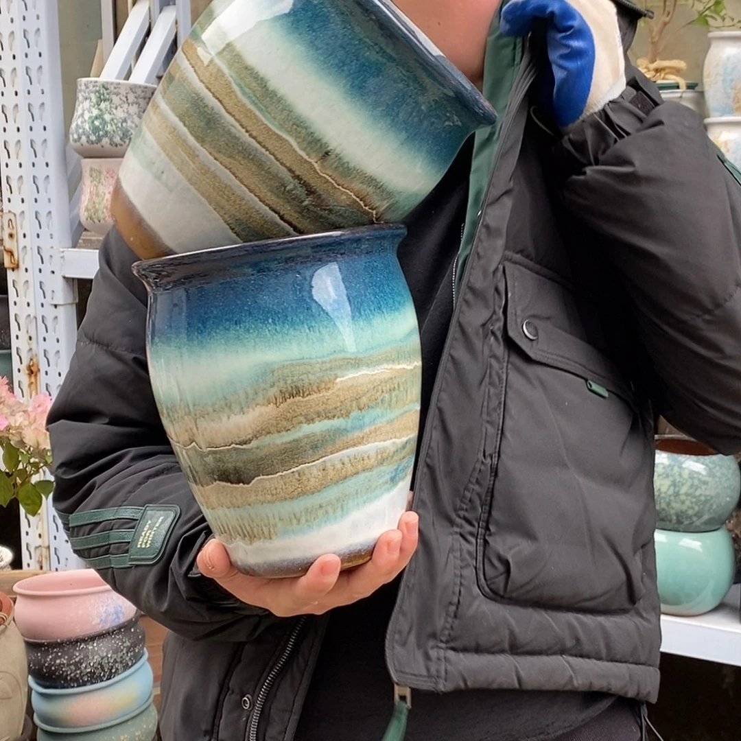 紫砂花盆口18高22福利