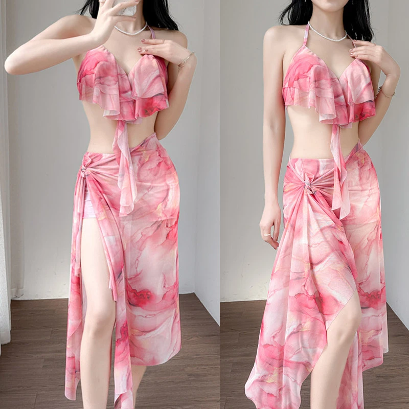 【捕梦夏日 】新款泳衣女夏比基尼bikini分体三件套海岛度假泳装