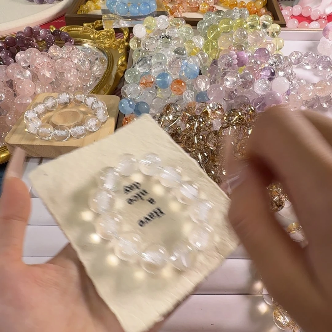 尤***野未镶嵌手链水晶羽毛幽灵16