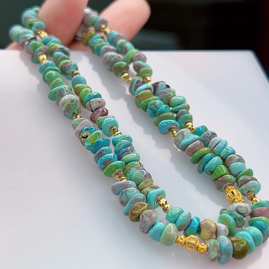 绿松石珠宝奇石18K金镶嵌