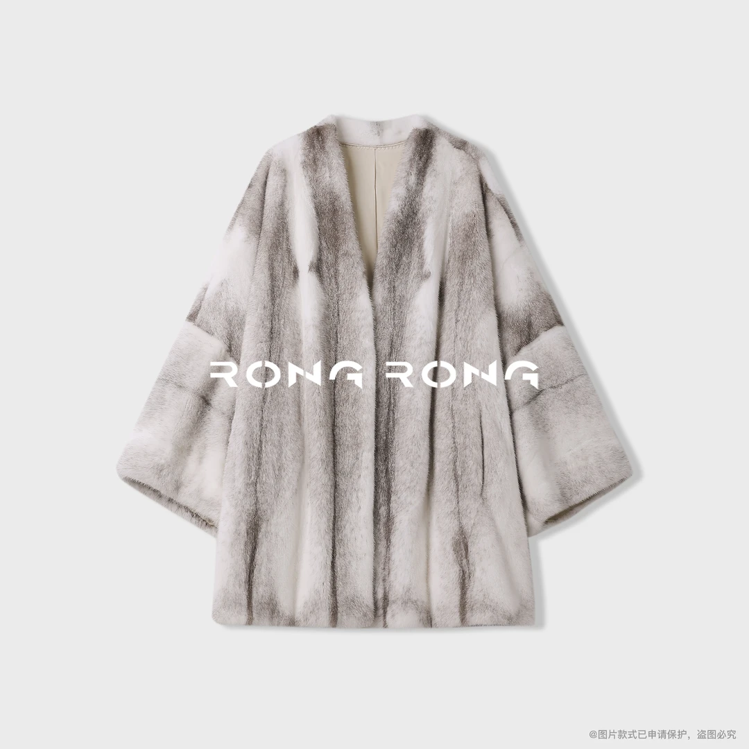 溶溶【高奢限定款】RONGRONG 丹麦进口水貂毛高定复古皮草MYMN2503