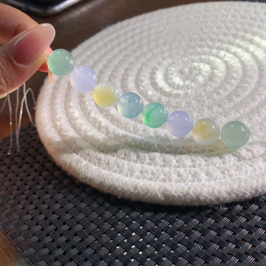 未镶嵌手串翡翠卡12一组马卡龙福利款8颗