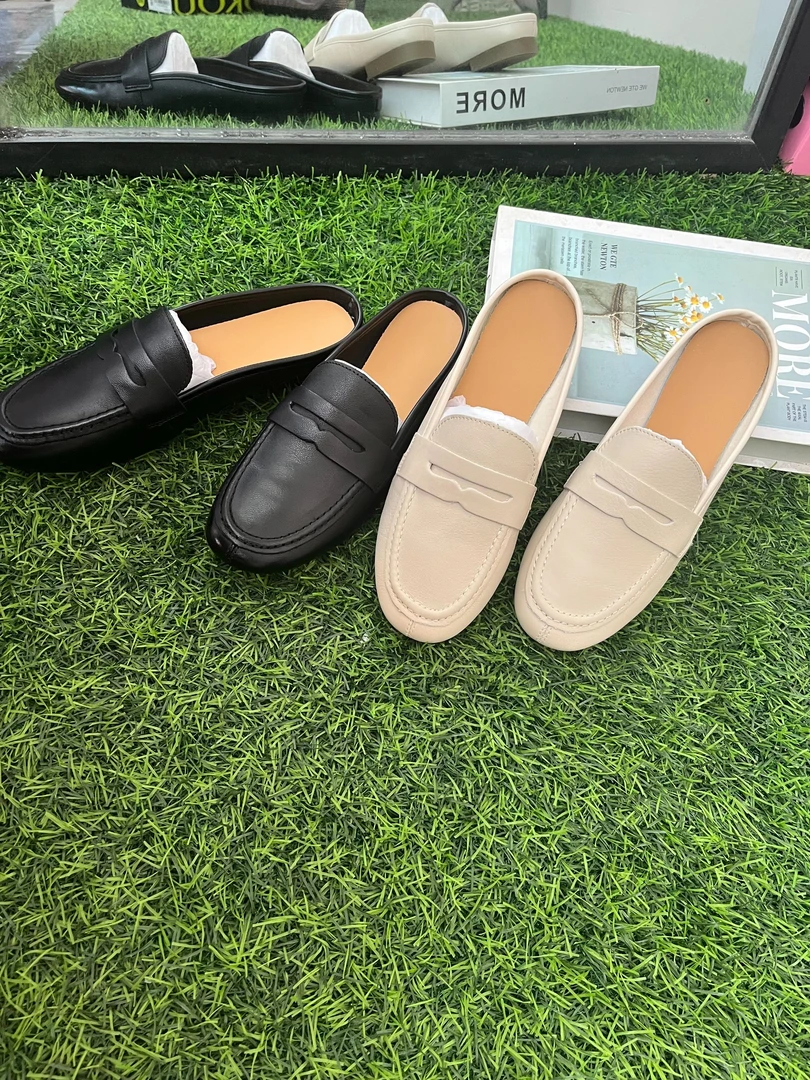 2025年新款夏季软底穆勒鞋平底透气凉拖包头半拖鞋女1821