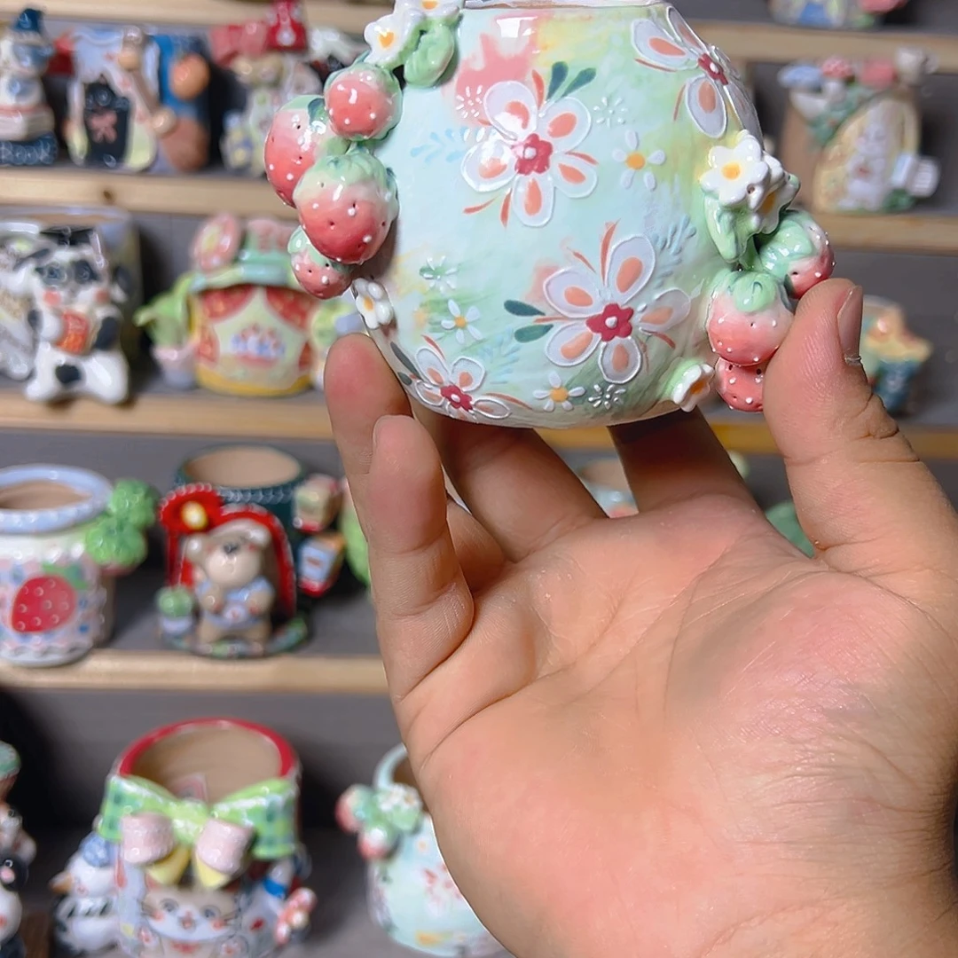 祝***老梧家的手工多肉花盆