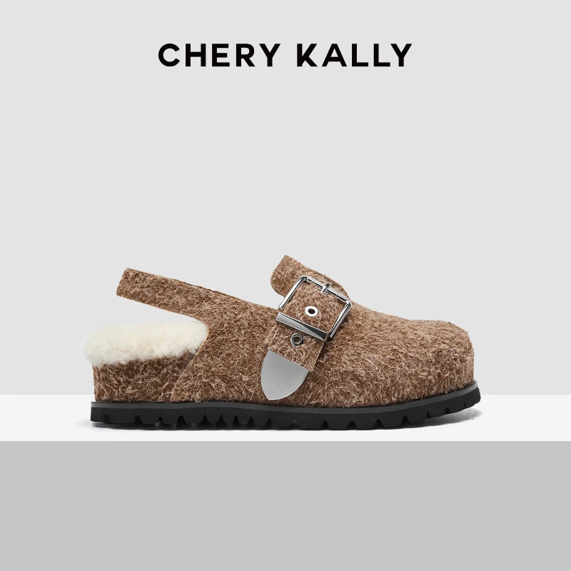 CHERY KALLY包头半拖鞋女款2025新款时尚复古拖鞋勃肯鞋963XB4424