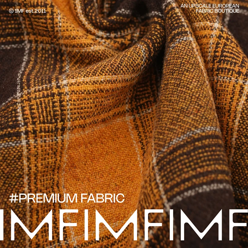 G&CC 羊毛交织时装双层可剥格纹外套布料宽145CM594G/M意大利进口