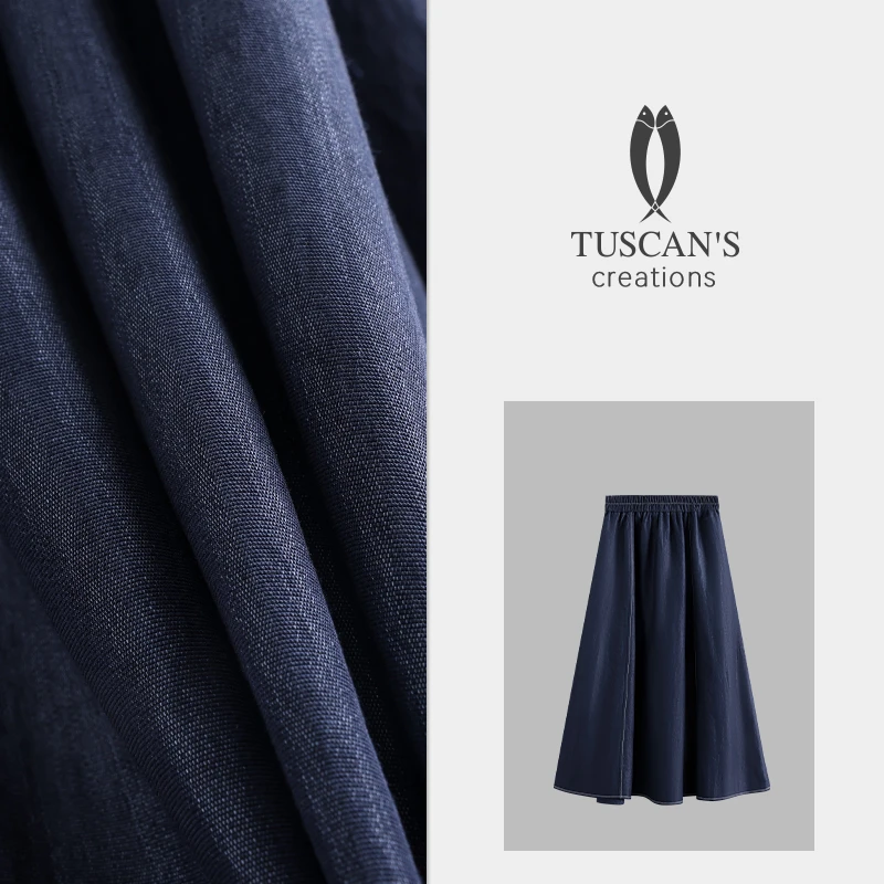 TUSCAN'S CREATIONS女士百搭梭织半身裙通勤休闲裙子时代双鱼