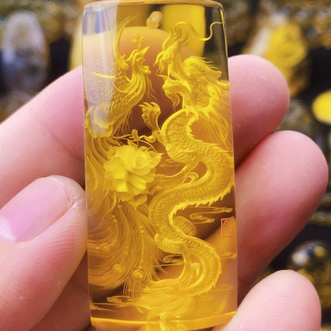 【闪购商品】金珀颈饰未镶嵌琥珀阴雕