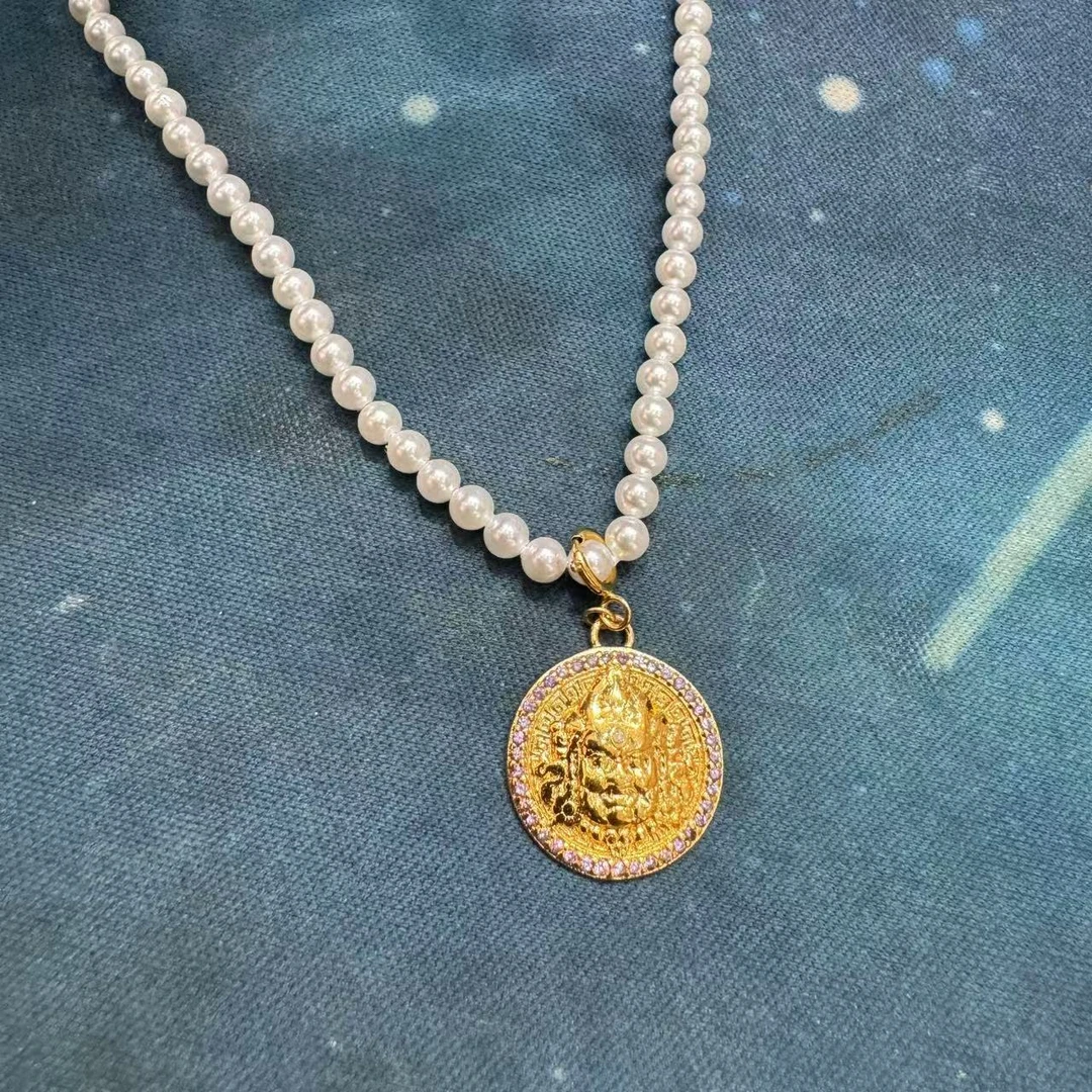 【SG】万能扣黄财财吊坠配施家小米珠项链