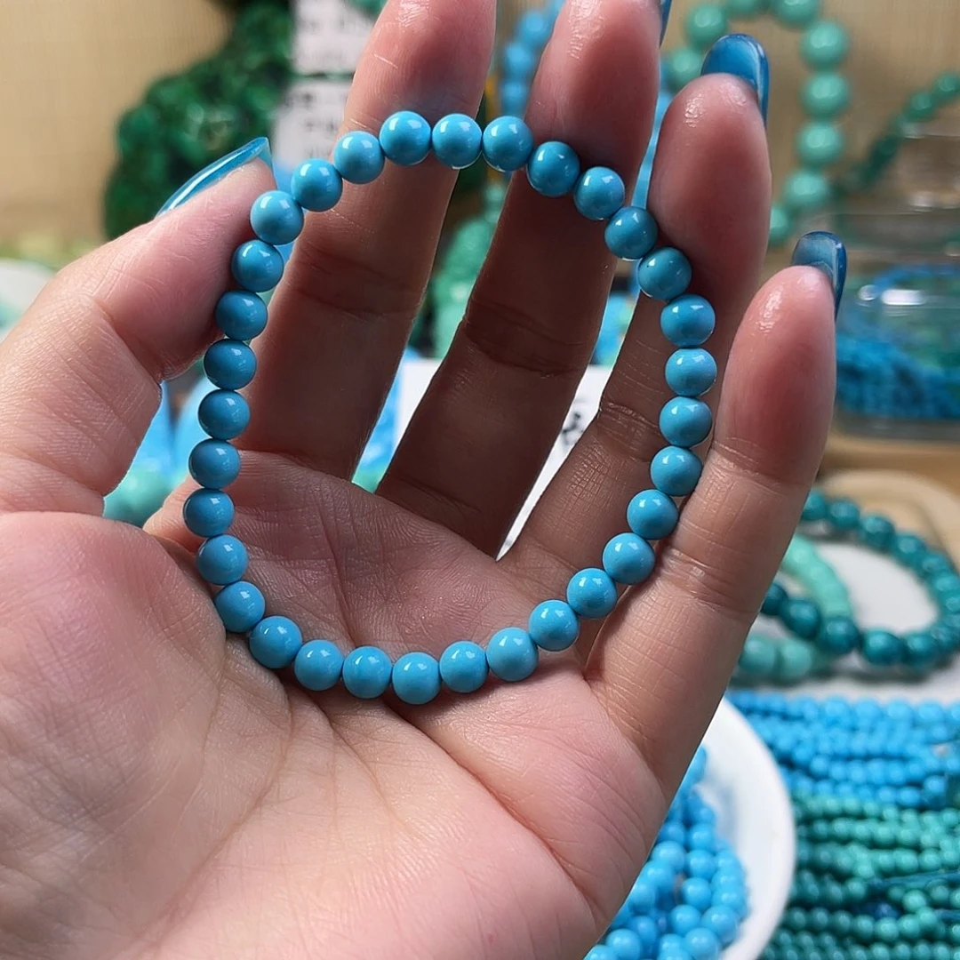 湖北工厂批发精品手串绿色蓝色雕刻单珠DIY配饰源头
