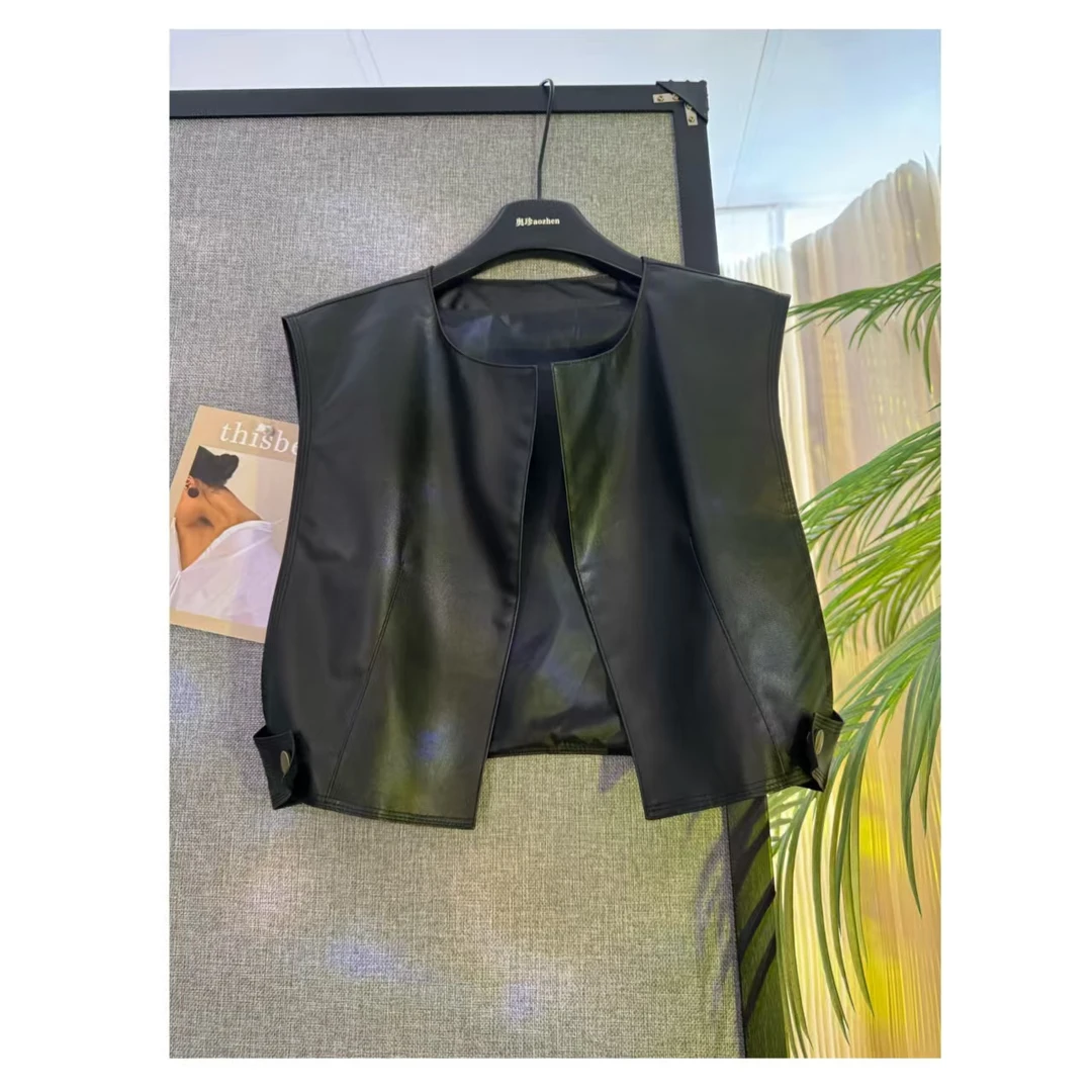 【奥珍粉丝专享】2025春秋新款女装无袖时尚上衣马甲