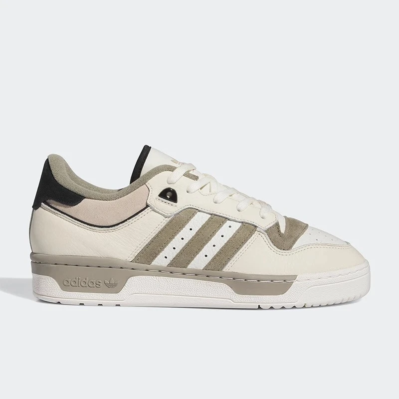 【断码特价】adidas 皮革舒适低帮生活休闲鞋男女同款卡其色 IE7171