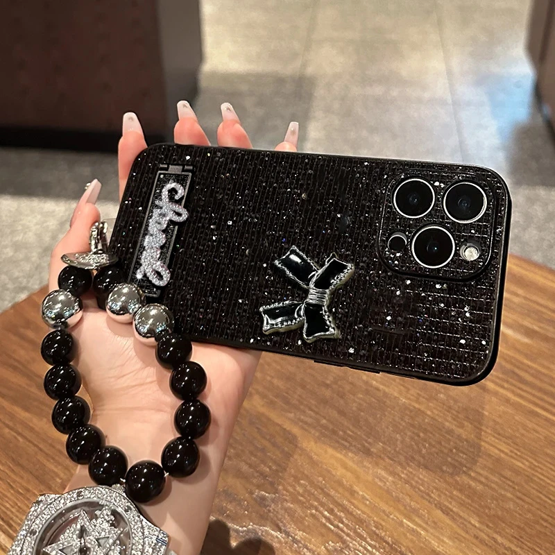 适用于苹果17/OPPO华为VIVO网红蝴蝶结手机壳个性简约流行ins女款