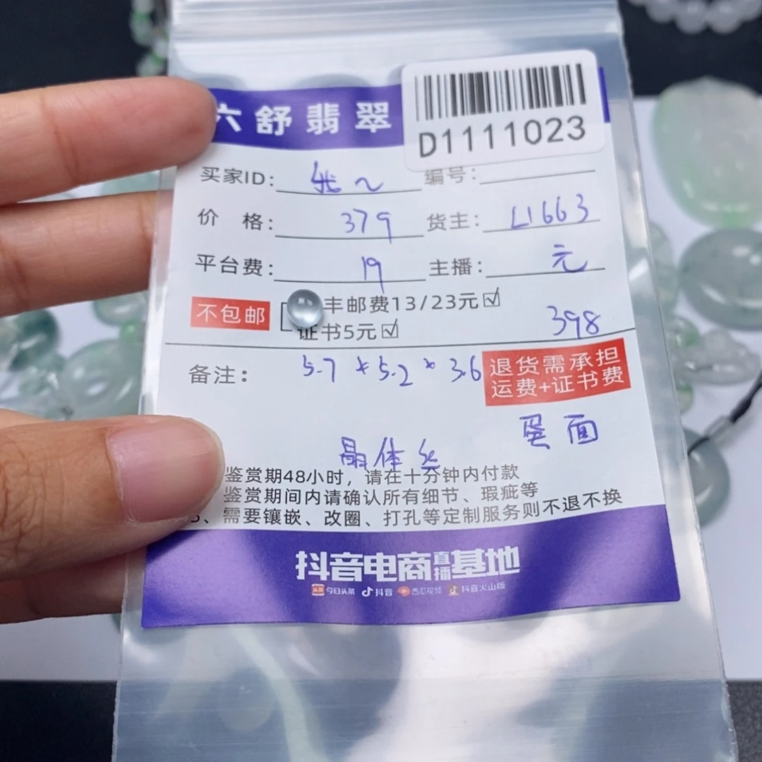 我***谁翡翠未镶嵌颈饰D1111023