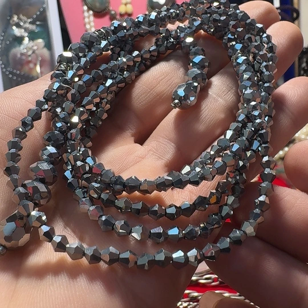 仿水晶非金属人造水晶毛衣链