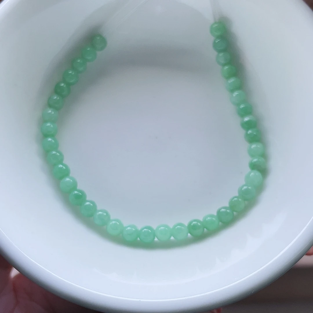 翡翠手链未镶嵌金****青散珠批发多样性发自选150颗