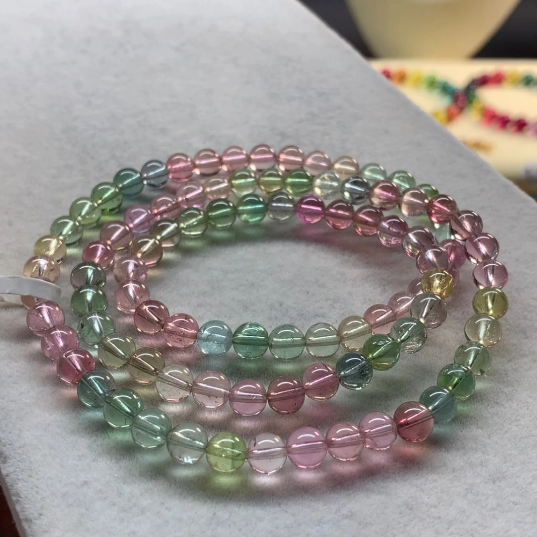 【闪购商品】未镶嵌手链碧玺荧光人鱼多圈5.8