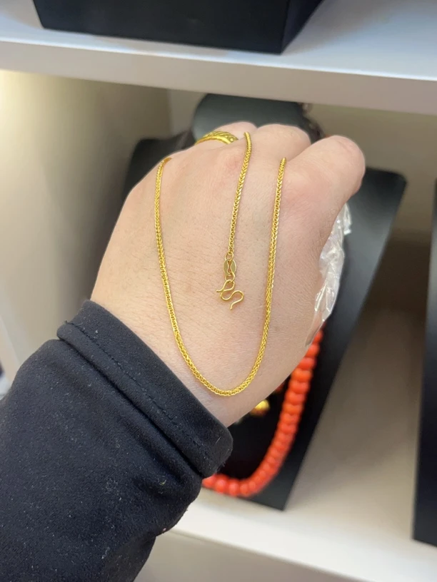 合金项链 细链肖邦链素链百搭简约时尚女款金色金锁骨链饰品链子