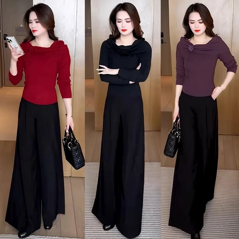 不规则一字领长袖t恤打底衫女装春秋2025年新款爆款小衫内搭上衣