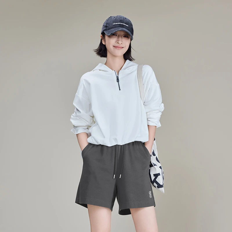 美洋MEIYANG 热气球卫衣 【商场同款】连帽半拉链休闲上衣帽衫S