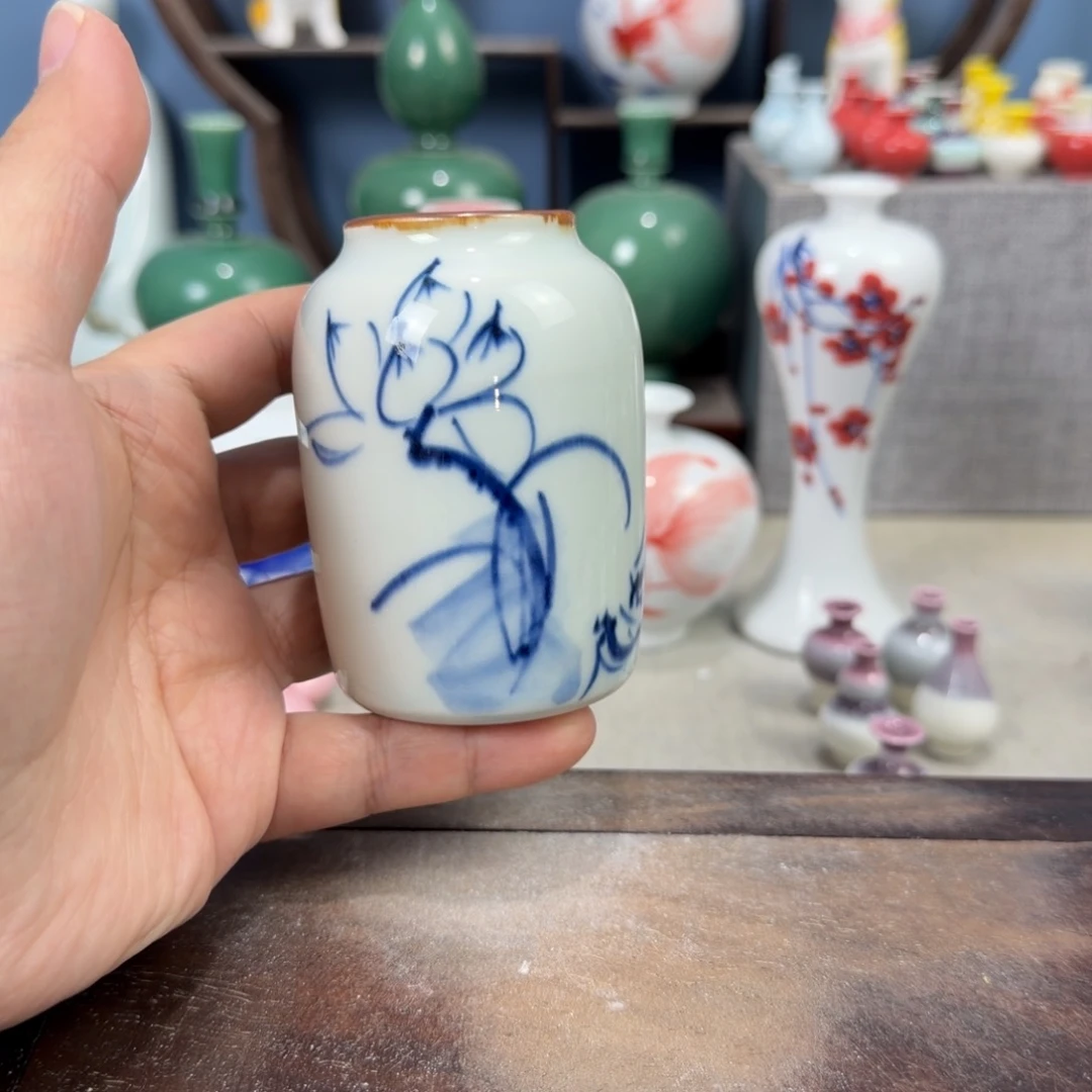 陶瓷手工小花器摆件