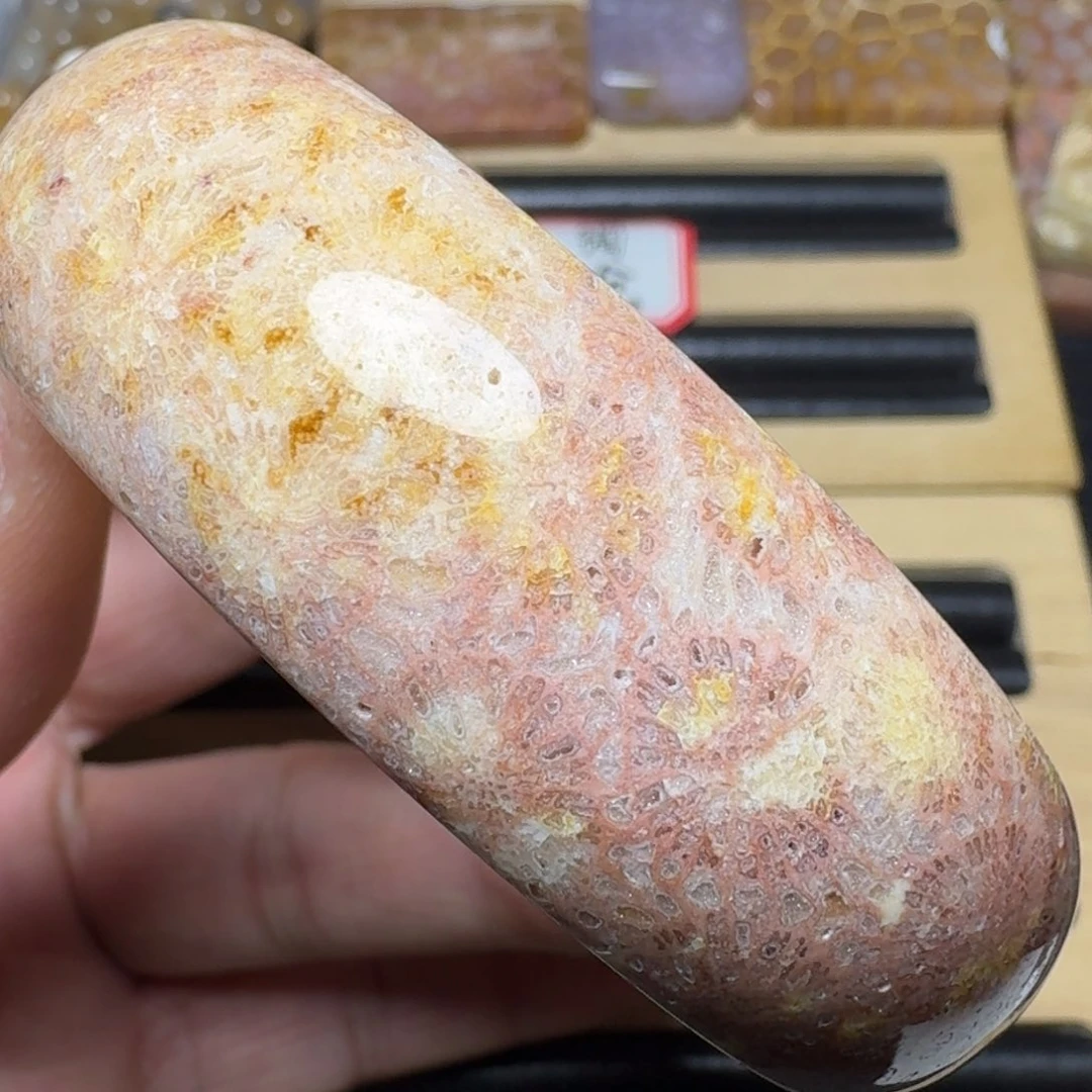 硅化玉纯天然色有机玉石未镶嵌58.5圈口