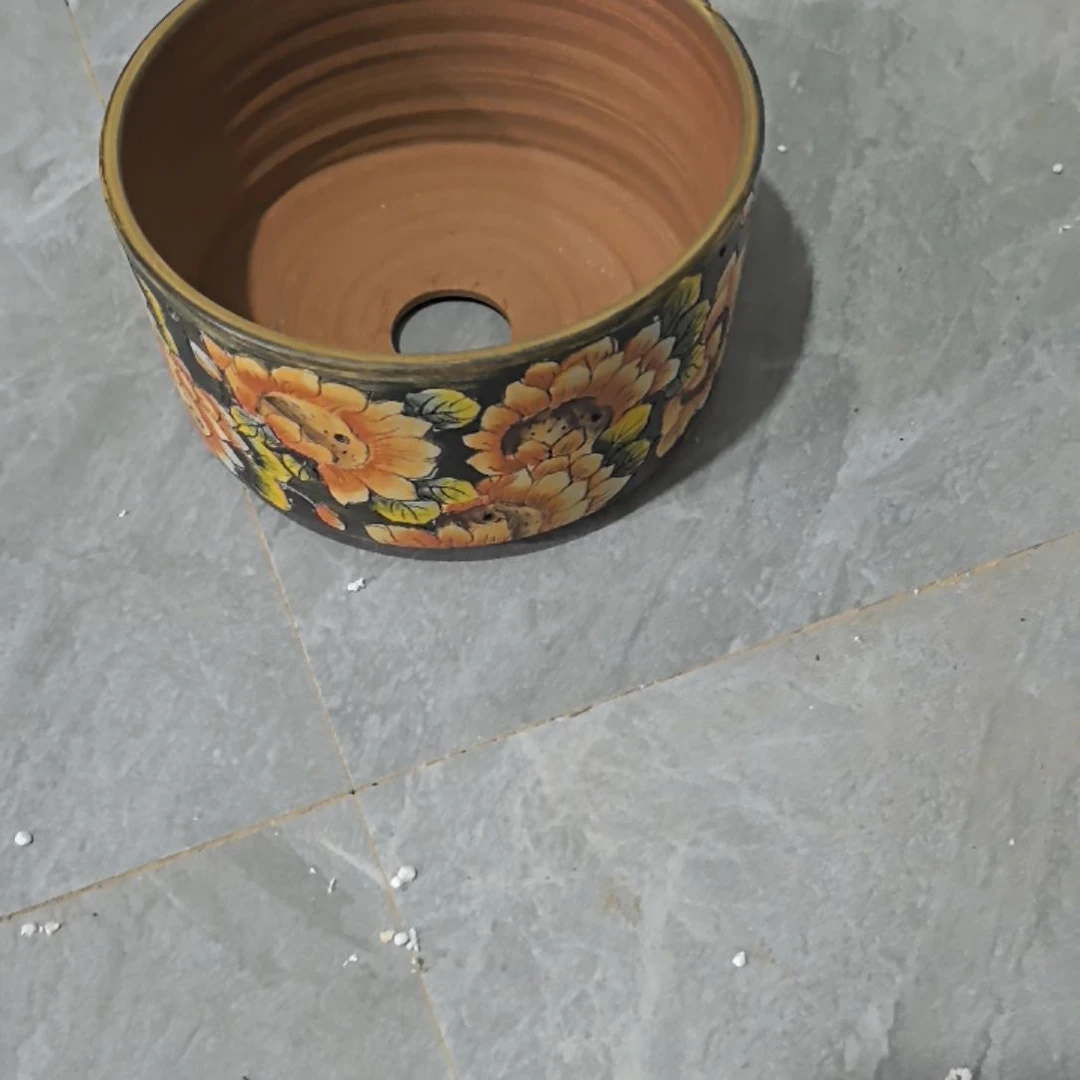 素***素红泥花盆景德镇陶瓷