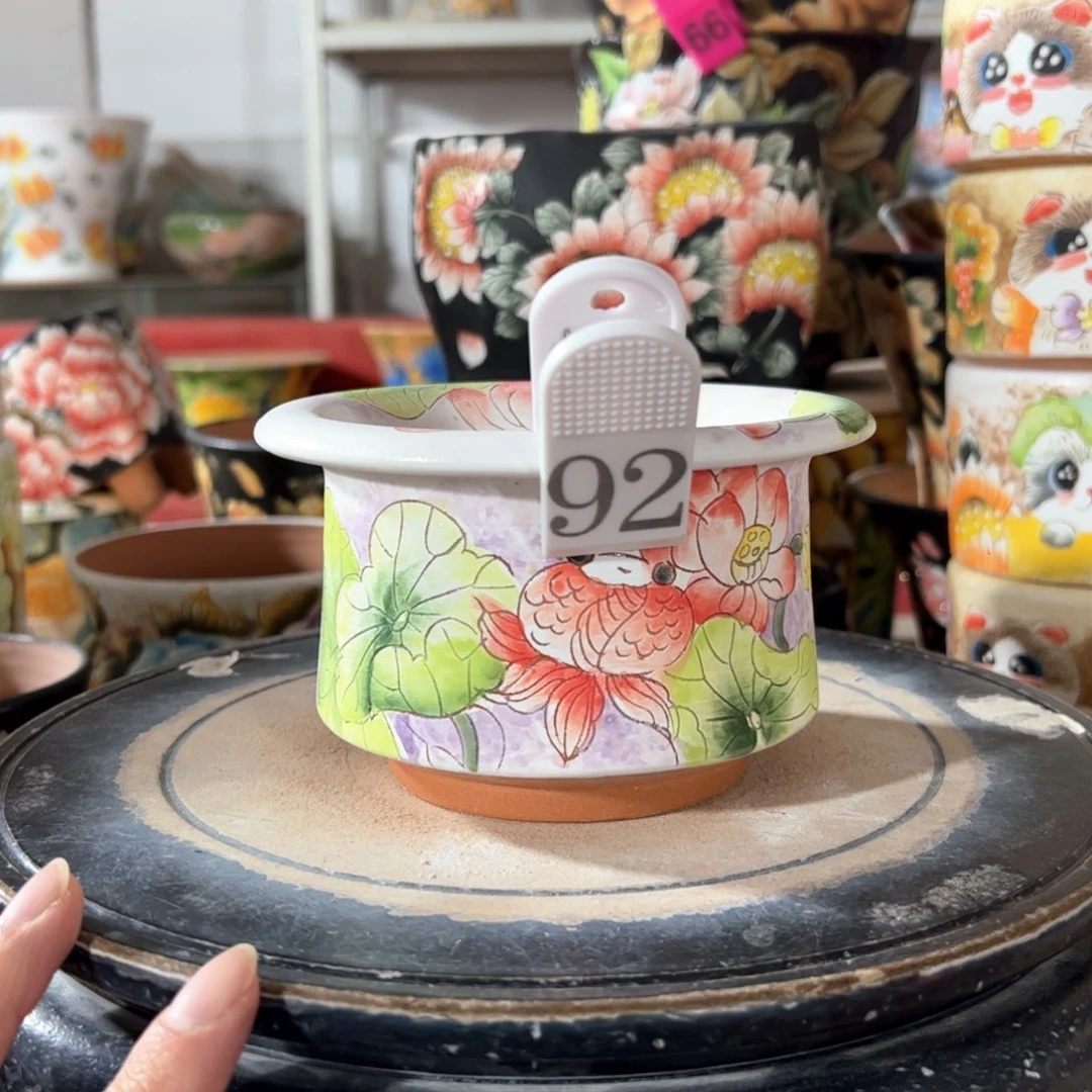 景德镇幸运花盆满38包邮