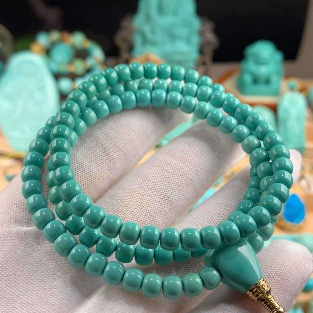 18K金镶嵌绿松石套装卡5.5