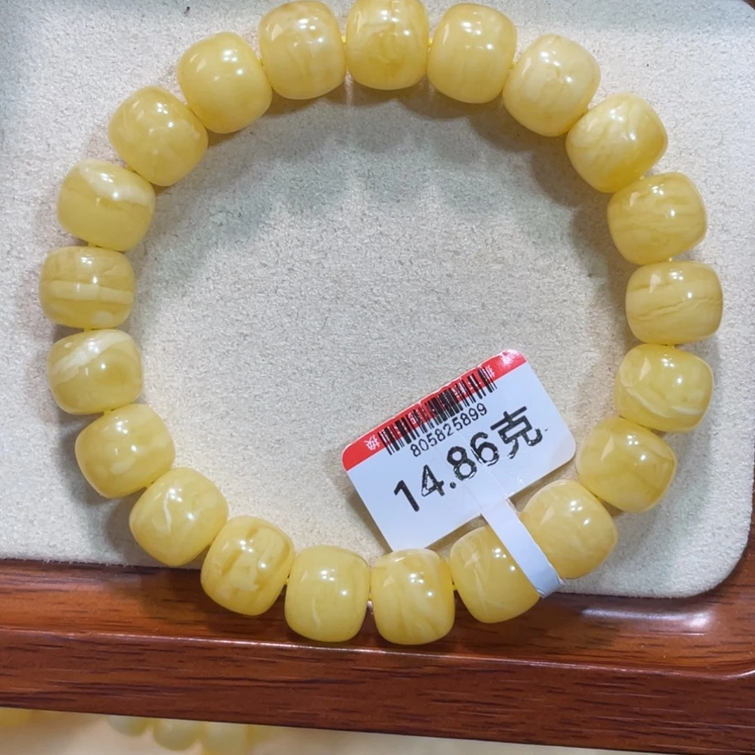 未镶嵌蜜蜡手串蜜蜡