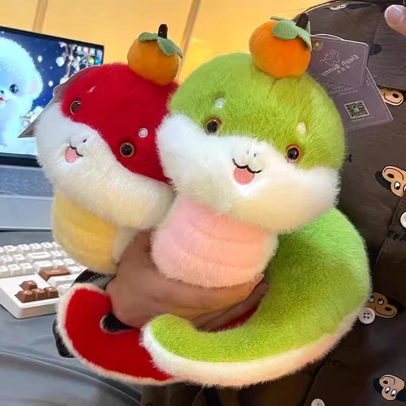 2025蛇年吉祥物公仔小蛇毛绒玩具生肖蛇玩偶公司年会定制新年礼物