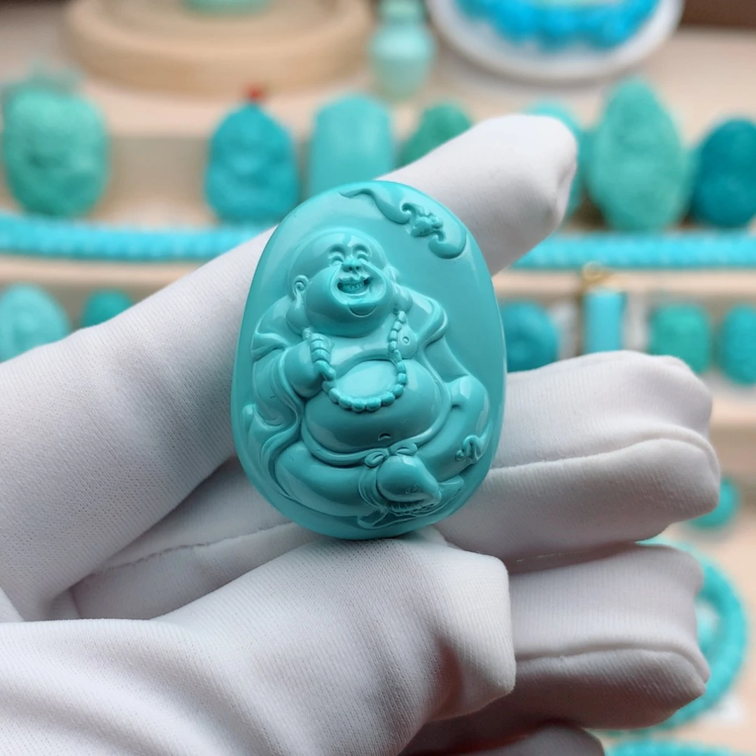 绿松石珠宝奇石未镶嵌15克