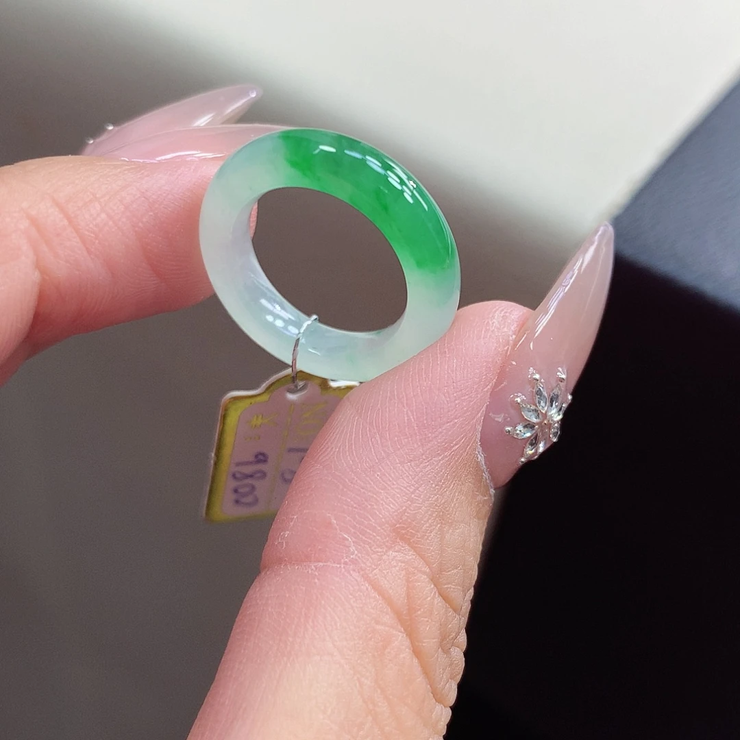 翡翠未镶嵌戒指7-8号