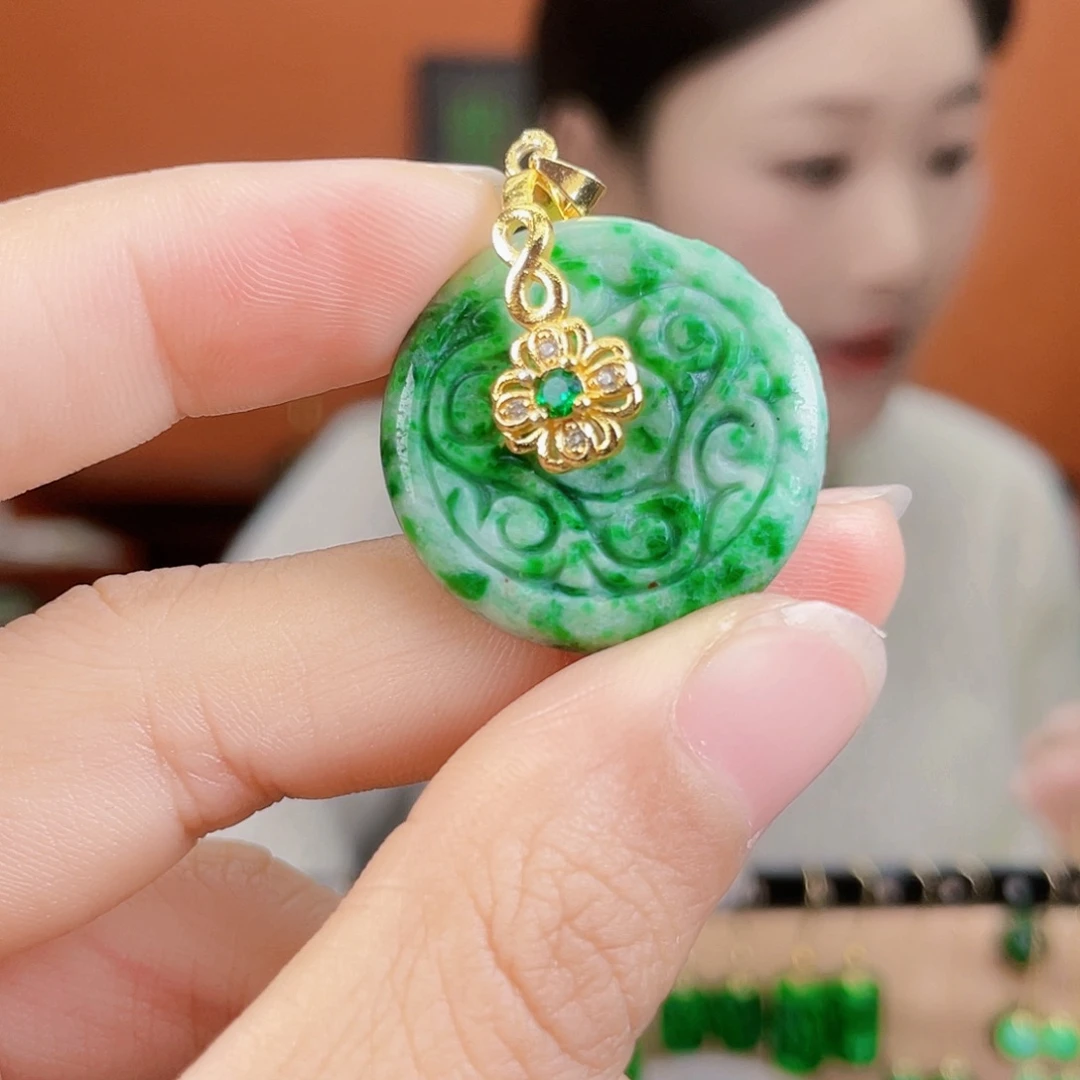 翡翠未镶嵌耳饰饰品