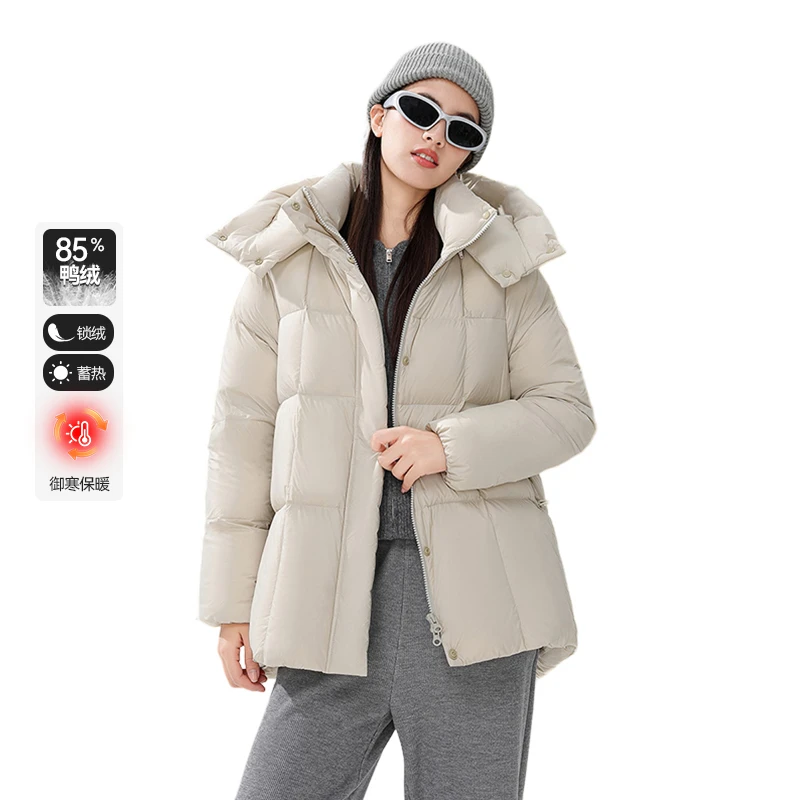 简约风羽绒服宽松保暖连帽外套V400208252【LGZ】