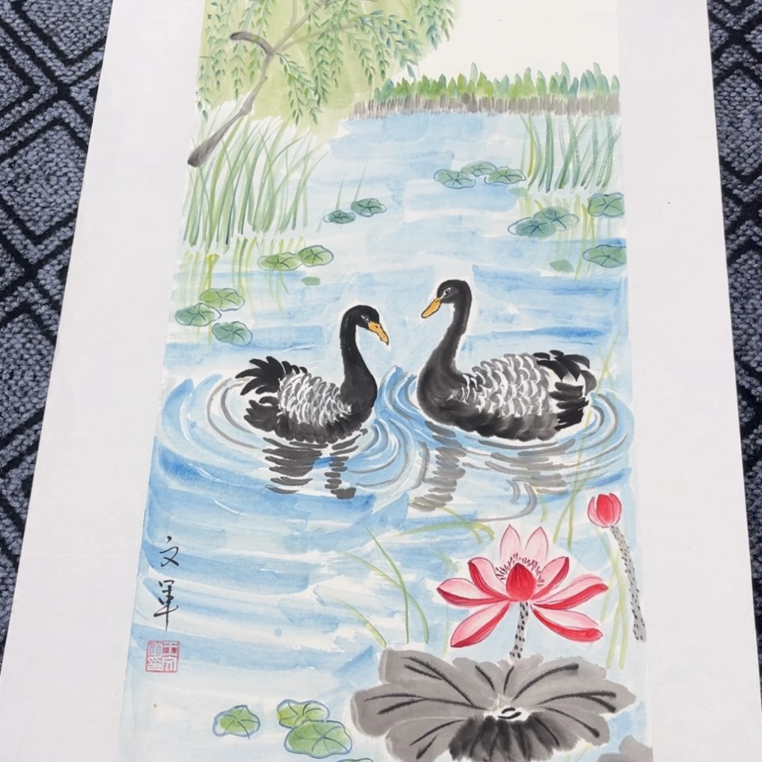 国画四尺四开花鸟