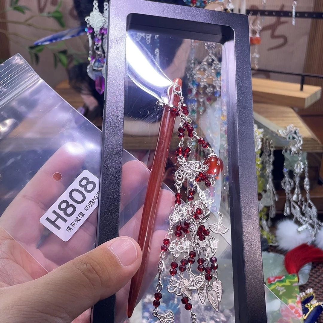 点***点蛇纹石玉未镶嵌发饰