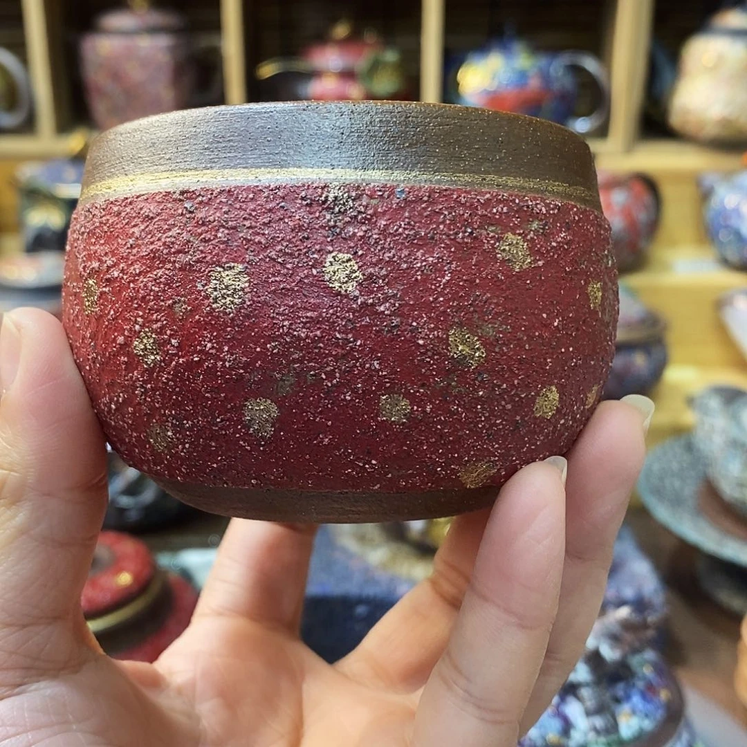 粗陶柴烧志野茶器