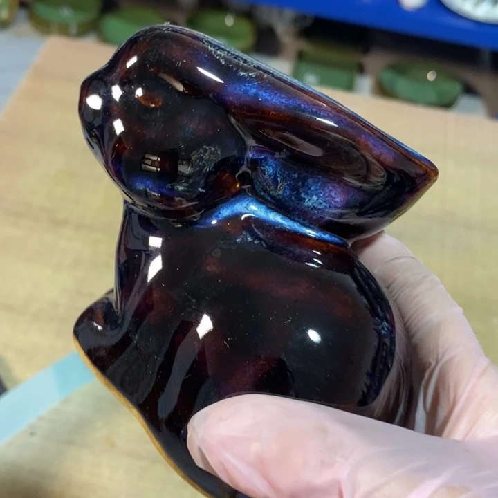 瓷片七厂窑变兔子