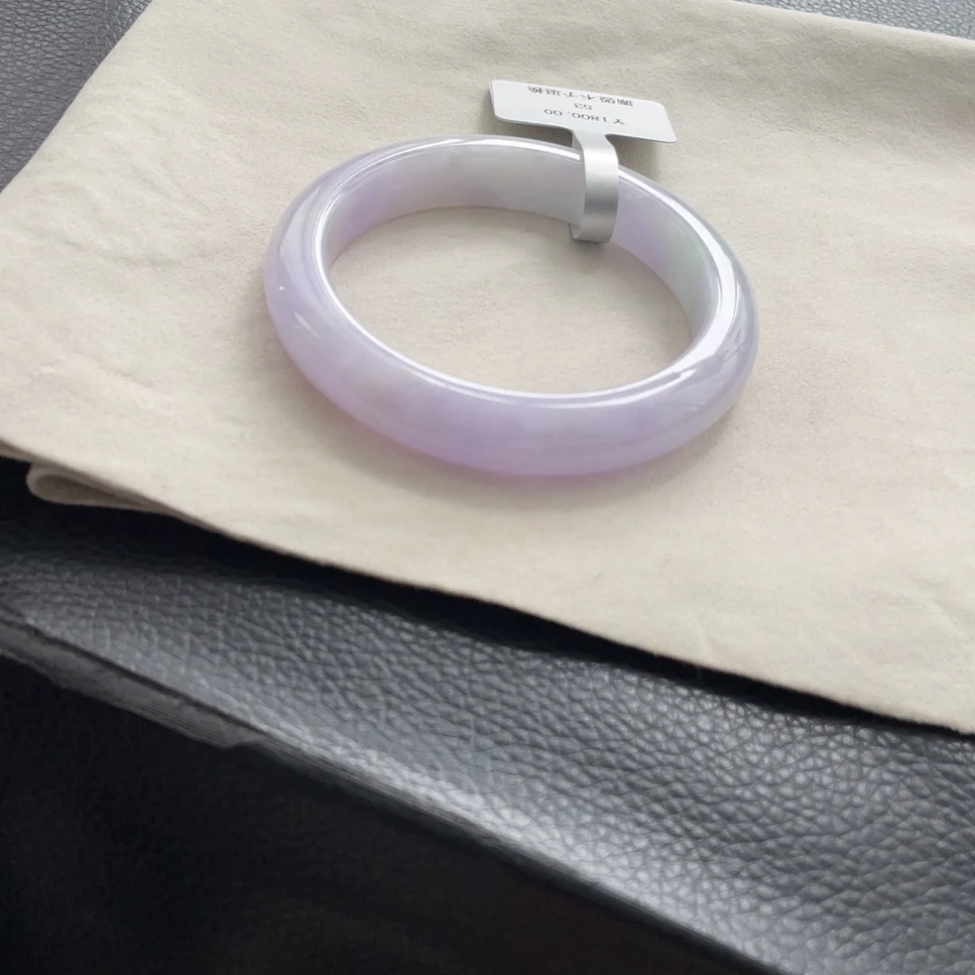 翡翠未镶嵌手镯纹53正圈