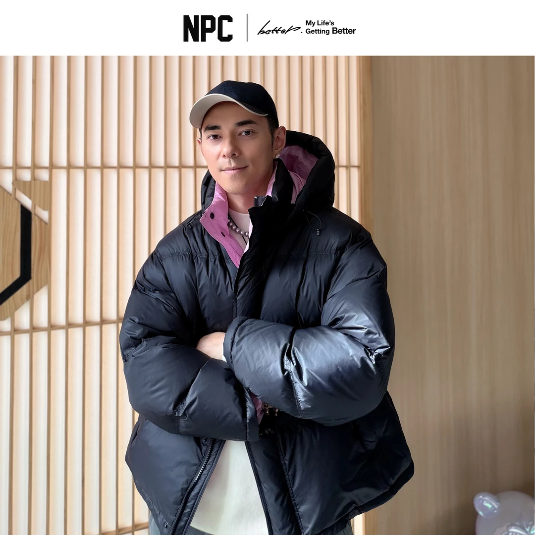 NPC潮牌90%鹅绒服撞色防泼水连帽羽绒服升级小泡芙2.0冬NP5BDJ16