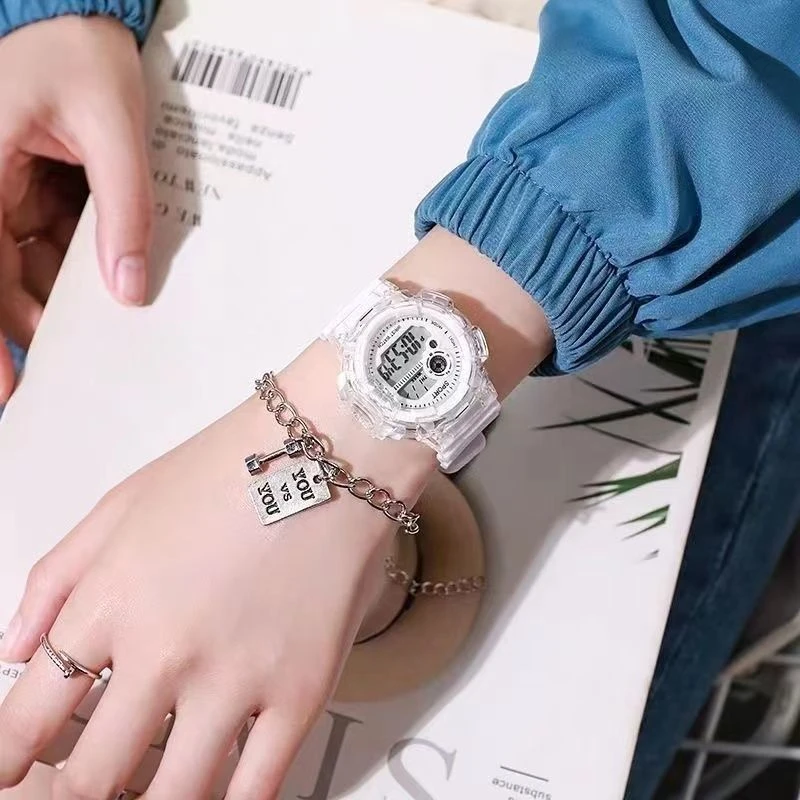 儿童手表ins风小众设计森系学院风多功能运动夜光日系男女款