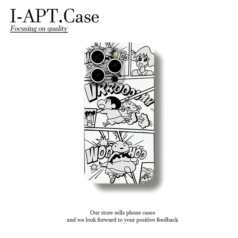 漫画格奔跑小新菲林软壳适用iPhone苹果16手机壳华为oppo小米vivo