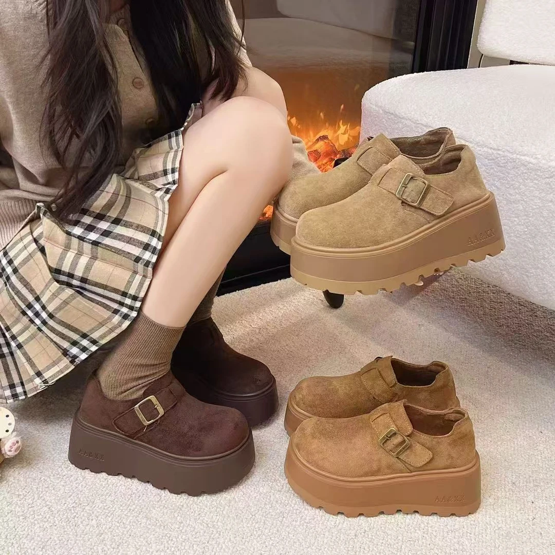 厚底加绒博肯鞋（标准码0)