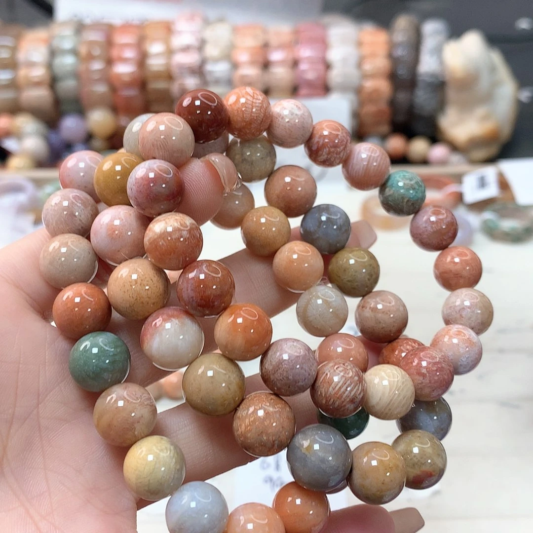 硅化珊瑚（珊瑚玉）手链未镶嵌小**吖133